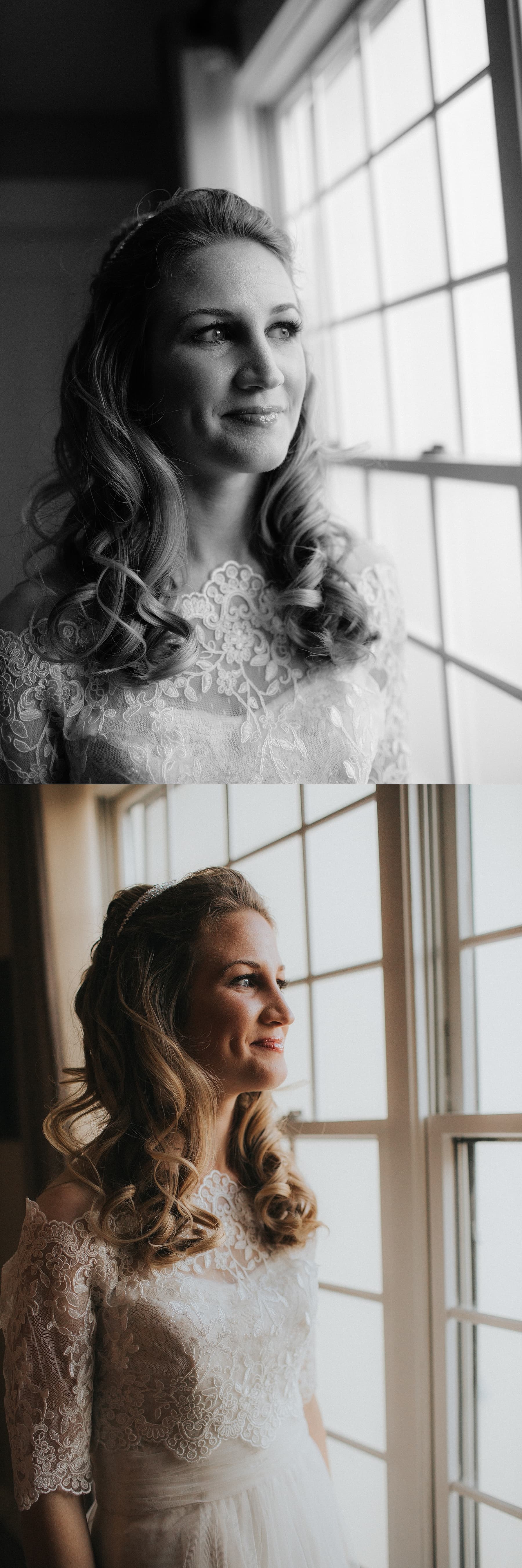 bridal portraits, bride, window