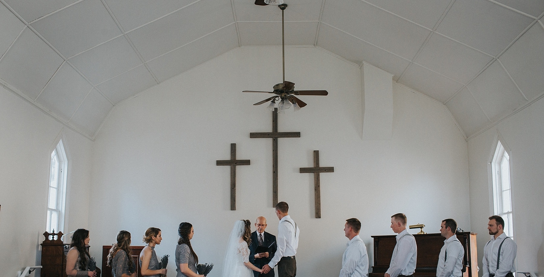 bridal party, ceremony, church, altar, cross, wedding ceremony