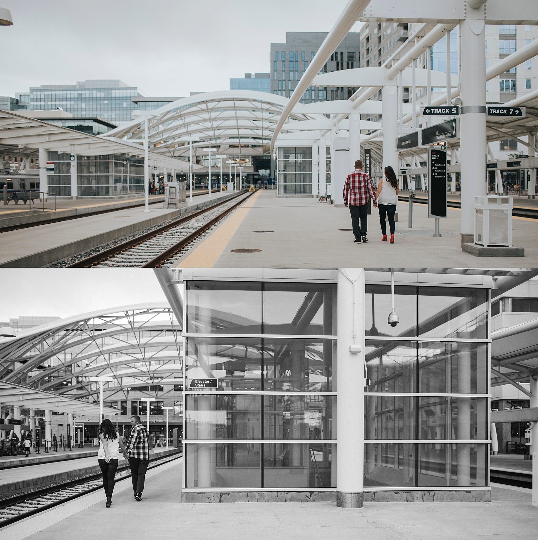 untion station downtown denver egagement photography