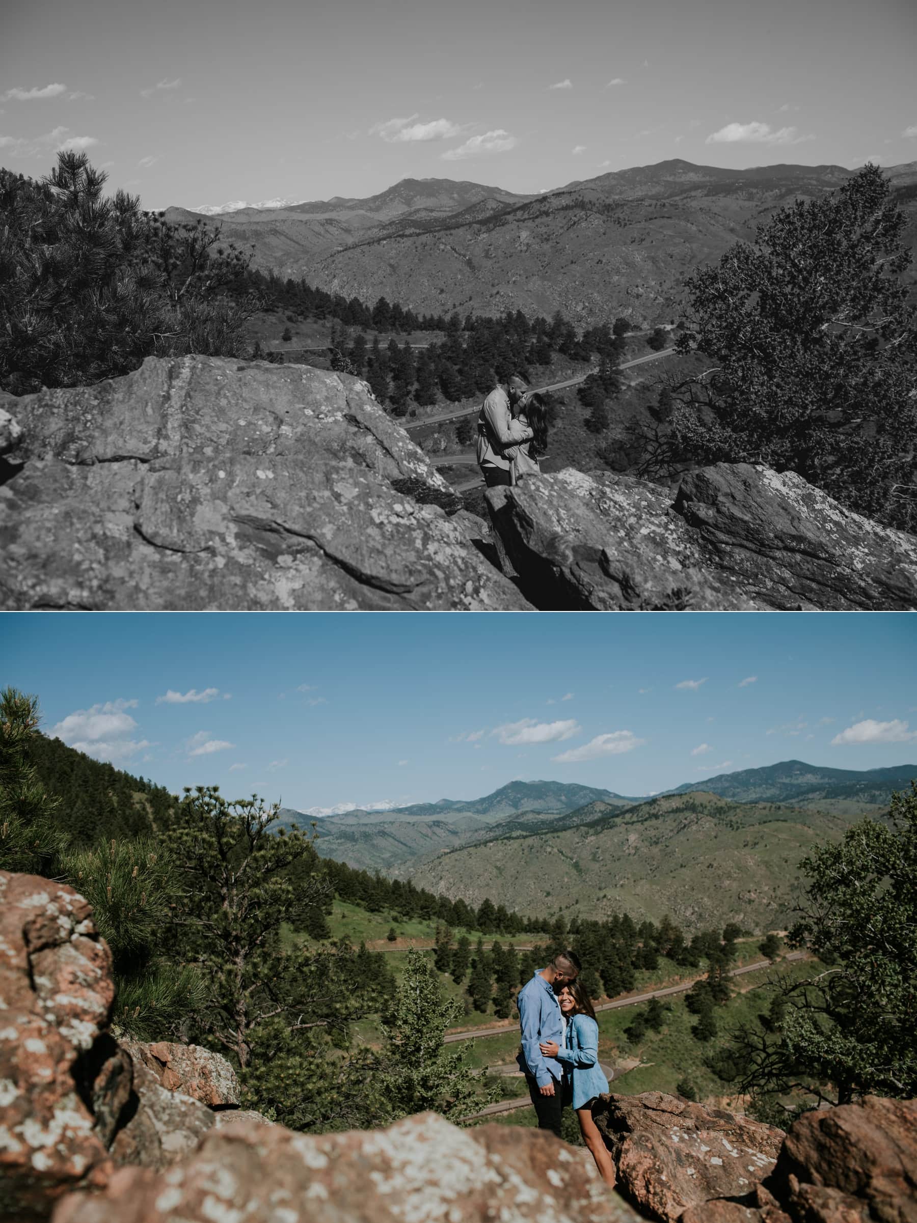 Lookout Mountain Engagement Photogrpahy, Lookout Mountain Engagement, Lookout Mountain, Denver Engagement Photography, Denver Foothills Engagement, Colorado foothills engagement, spring engagement photography, engagement ring in the mountains